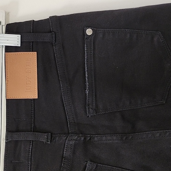 Juudy Blue Dad jeans with cross over Waist Black Blokecore  Size 3/26 - Picture 13 of 14